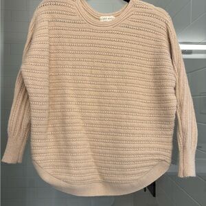 Iris Beige Textured Knit Sweater